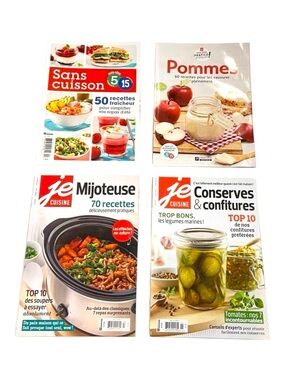 Brand New Je Cuisine &Pratico French Cooking Magazines Bundle Of 4 Recipe Issues
